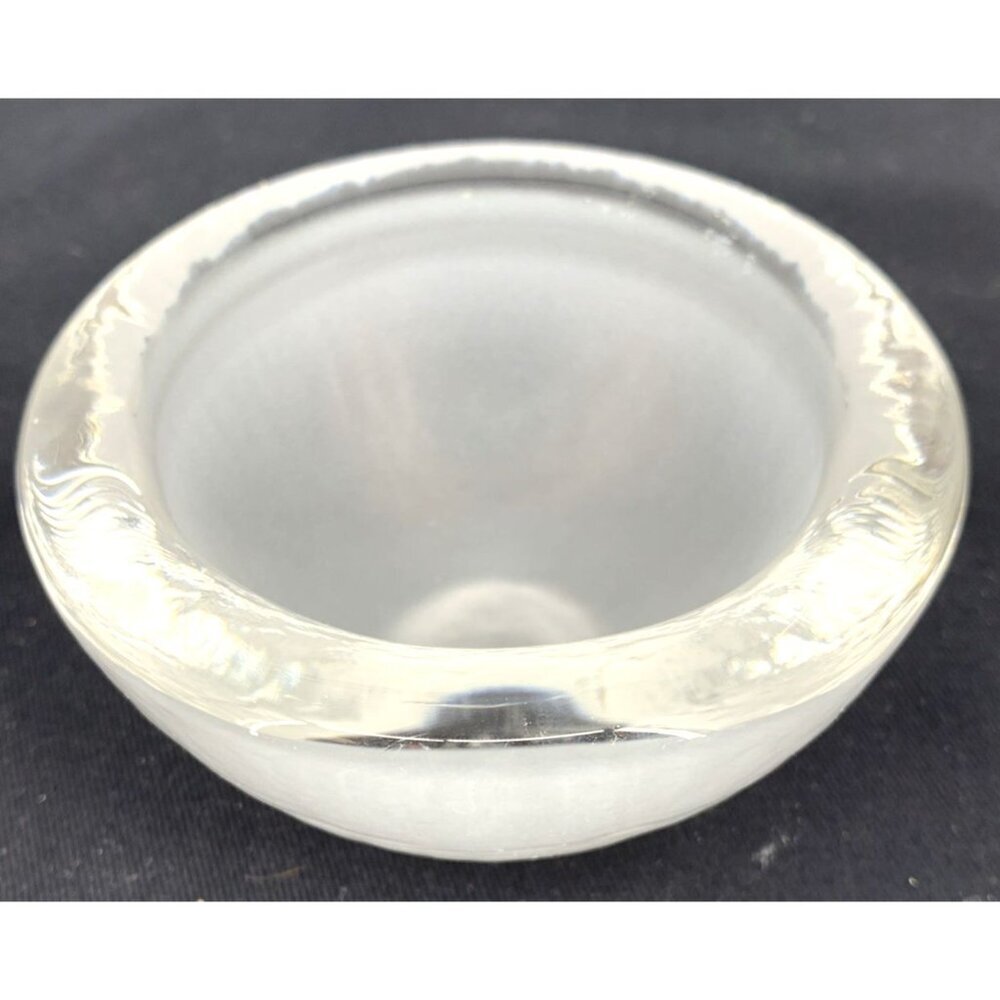 Kosta Boda Sweden Snow White Votive Glass Candle Holder 4 x 2" Frosted